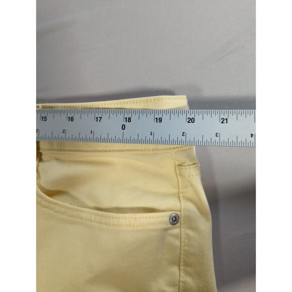 St. John’s Bay Women Yellow Cotton Blend Pants Size 20W / 2W Casual Straight Leg - Picture 8 of 12